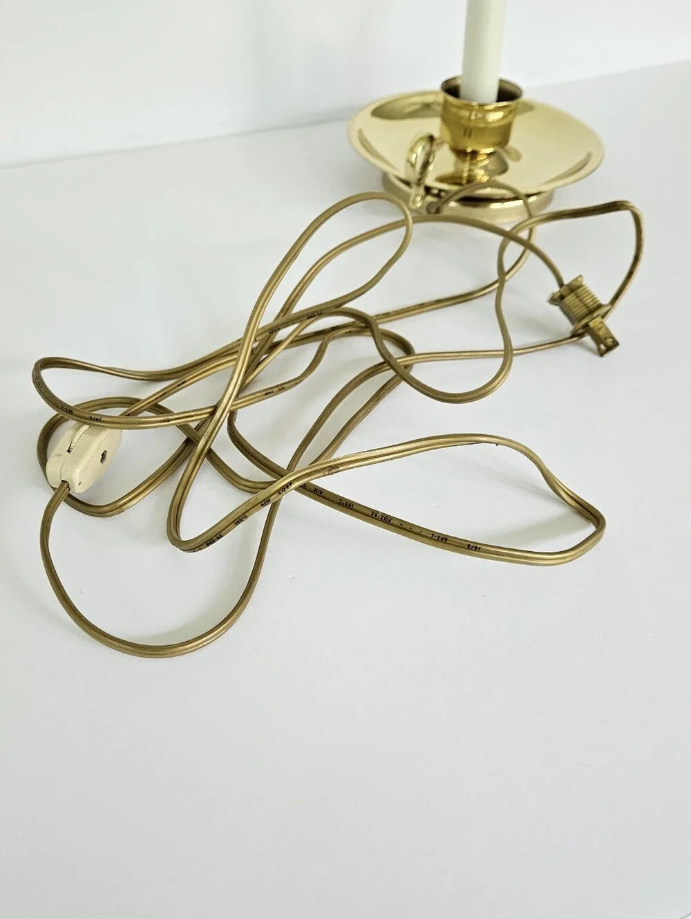 Vintage Brass Hurricane Candle Lamp 10